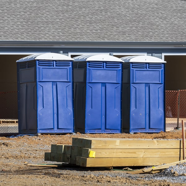 how can i report damages or issues with the porta potties during my rental period in Oakland Illinois